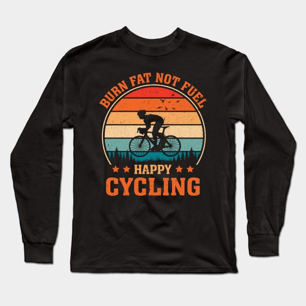 Vintage Cycling Funny Classic Bicycle Bicycling Lover Long Sleeve T-Shirt by Richmondrabiot